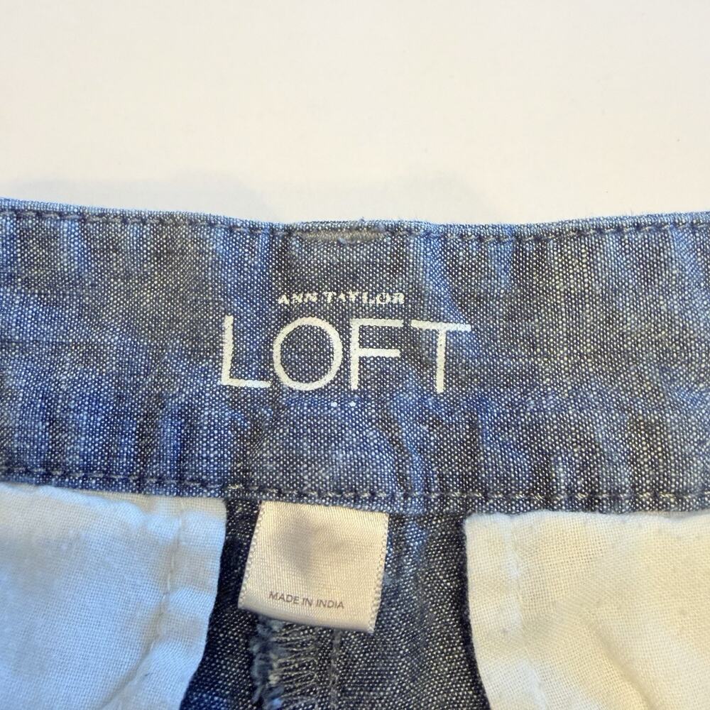 Ann Taylor LOFT Women’s Short Mid Rise Heather Blue Shorts Size 0 - Picture 3 of 5